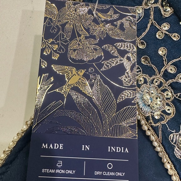 Blue and Gold Lehenga - size small - Picture 6 of 11